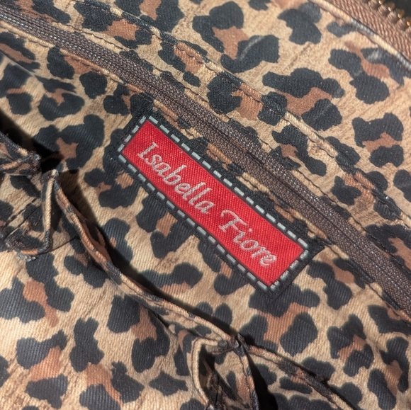 Isabella Fiore Brown Tote Bag with Vintage-Inspired Design Y2K - Picture 9 of 11